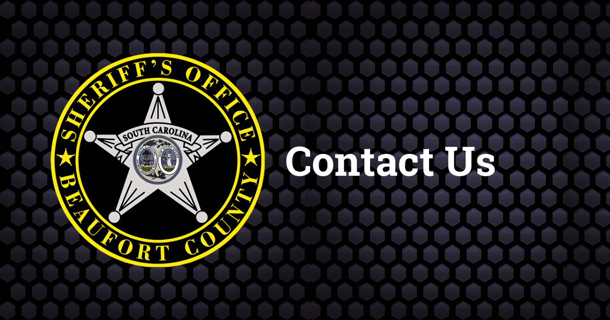 Contact Us Beaufort County Sheriffs Office